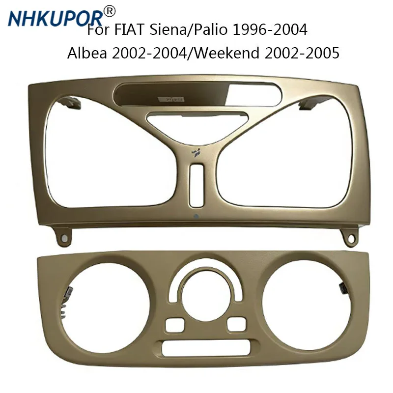 Car Radio Fascia for FIAT Siena/Palio 1996-2004/Albea/ Weekend Central Air Conditioner Outlet Dash Trim Installation Frame Kit