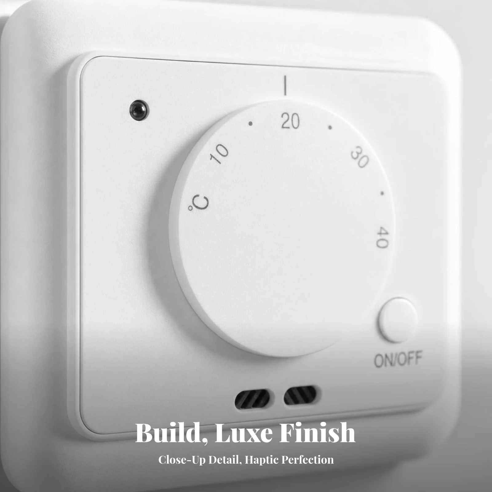 Electric Thermostat with External Sensor Manual Mechanical Thermostat with Rotary Dial for Homeowners, Home Renovation