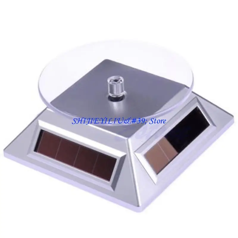 E21F 360 ° Dottating Solar Displatable Display Stand Stand for Watches Cameras Hobby Collection Exhibition Advertising