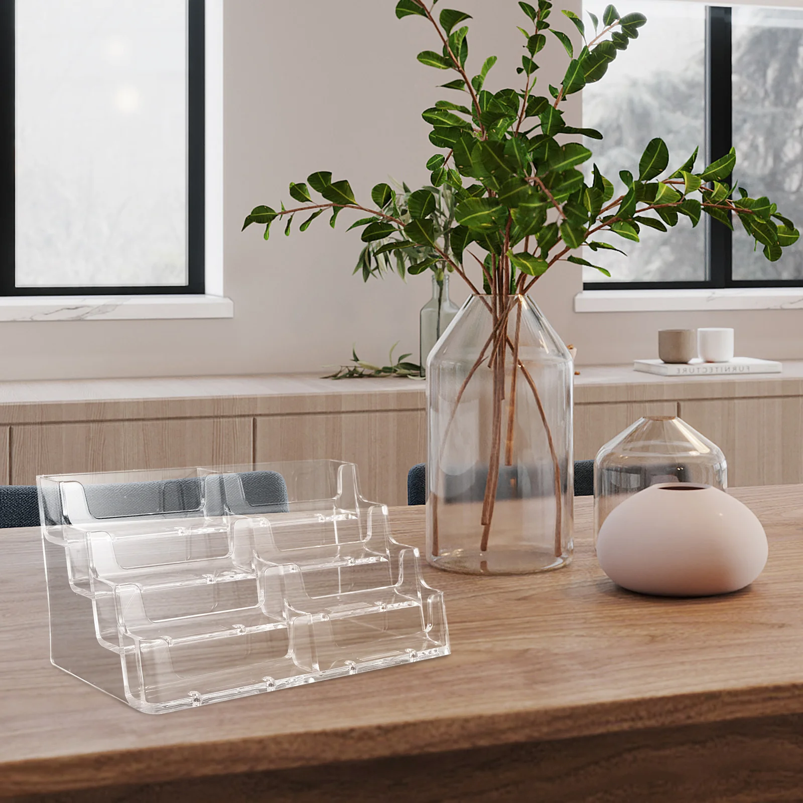 Visitenkarten Fall Business Halter Acryl Display Mehrschichtige Transparente Ständer Mann