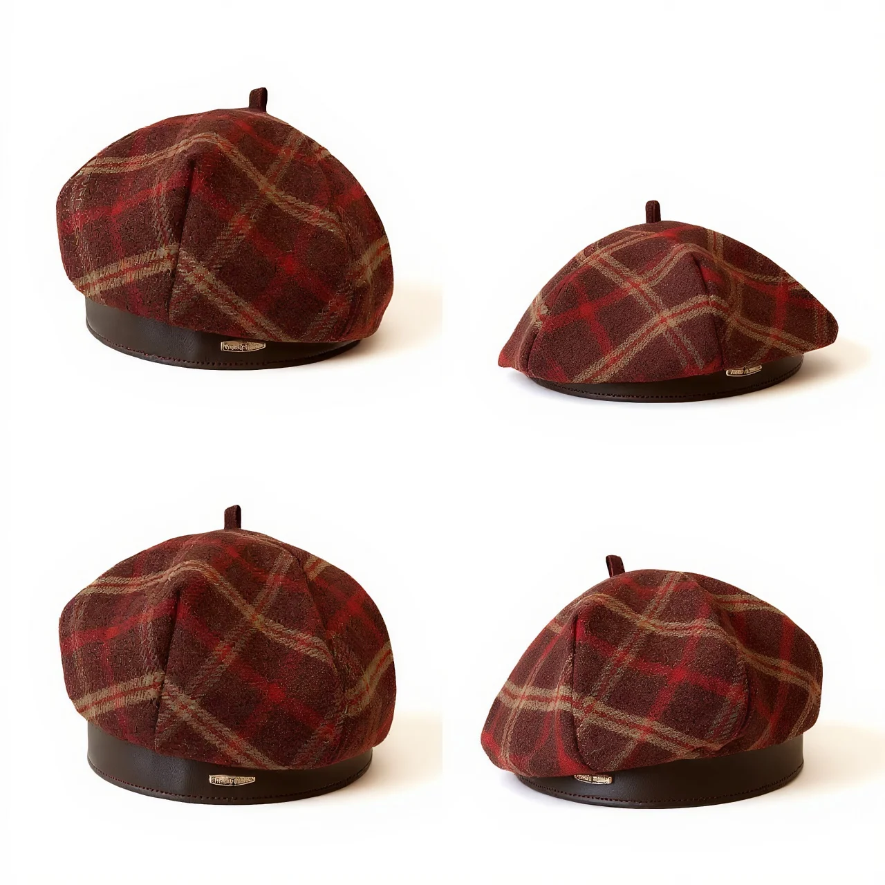 Neue frauen Retro Mode Wolle Baskenmütze Beiläufige Gestrickte Künstler Hut Vielseitig Wmar Runde Top Knospe Hüte Casual Outdoor Berets – Detail 3