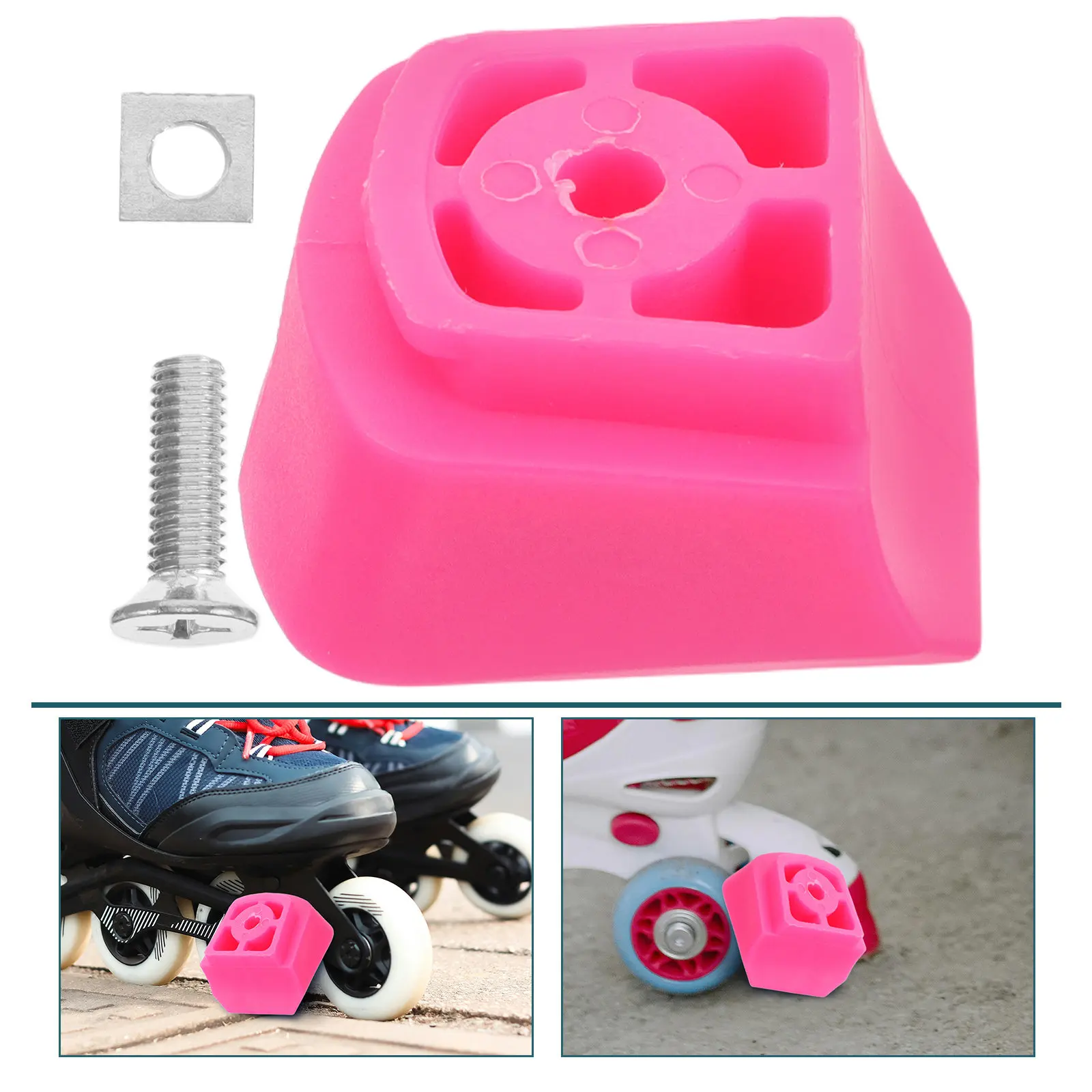 

Тормозной стопор для роликовых коньков, универсальные износостойкие тормозные колодки, плавное и стабильное торможение для безопасного катания на роликовых коньках