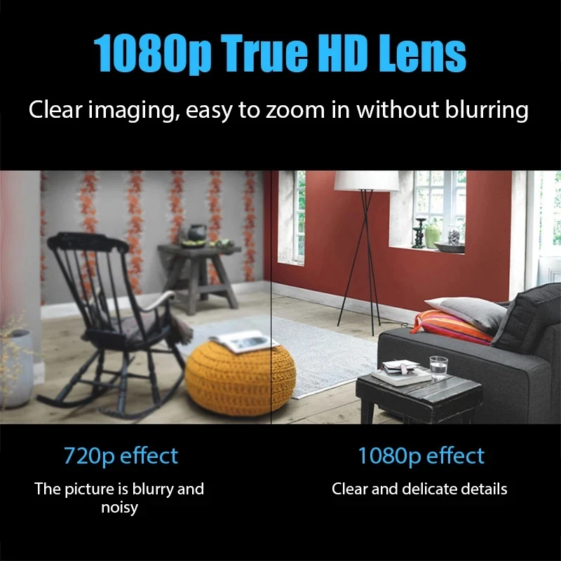 X5 1080P Mini WiFi Wireless Security Camera Night Vision Remote Monitor Camera for Home Baby Pet Indoor Surveillance CCTV Cam