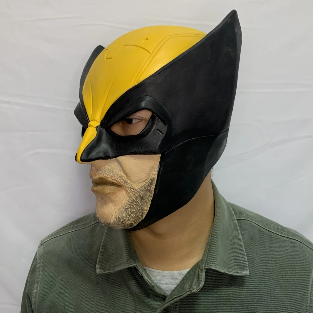 Wolverine Mask Cosplay Superhero Full Face Mask Halloween Party Costume Movie Props maschera mezza faccia in lattice di alta qualità per adulti