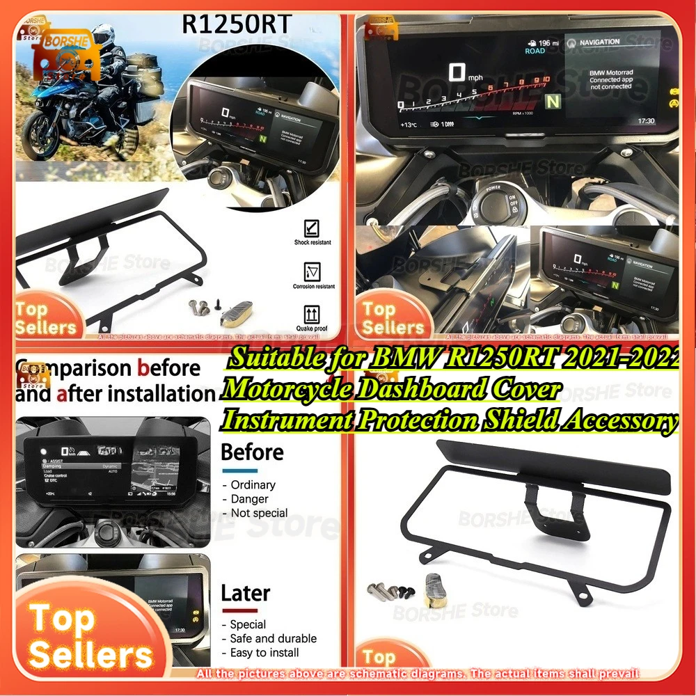 

2026 Suitable for BMW R1250RT 2021-2022 Motorcycle Dashboard Cover Instrument Protection Shield Accessory