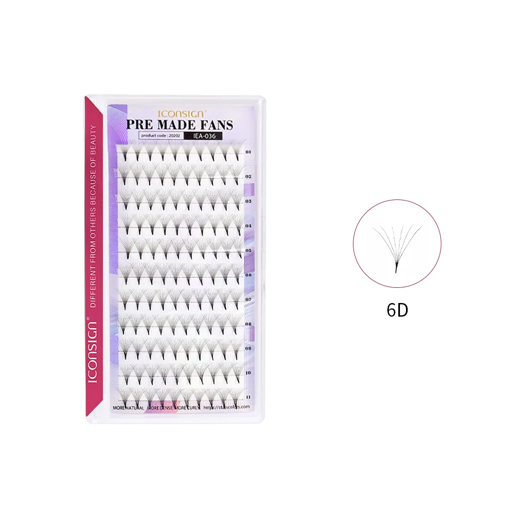 

110 Bunches 6D/8D Fake Eyelashes 8-15 mm C/D Curl Premade Individual Calia Beauty Make Up Extension