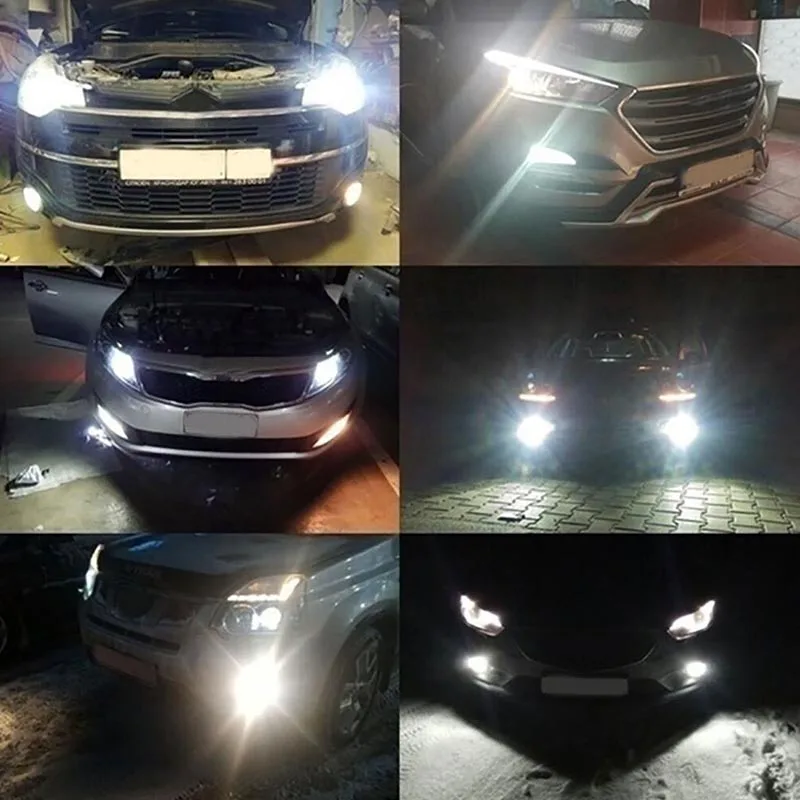 2Pcs Car Headlight High Low Beam Bulbs 100W H4 H7 Super Bright LED Auto Daytime Running Driving Fog Light Lamp Car Accessories