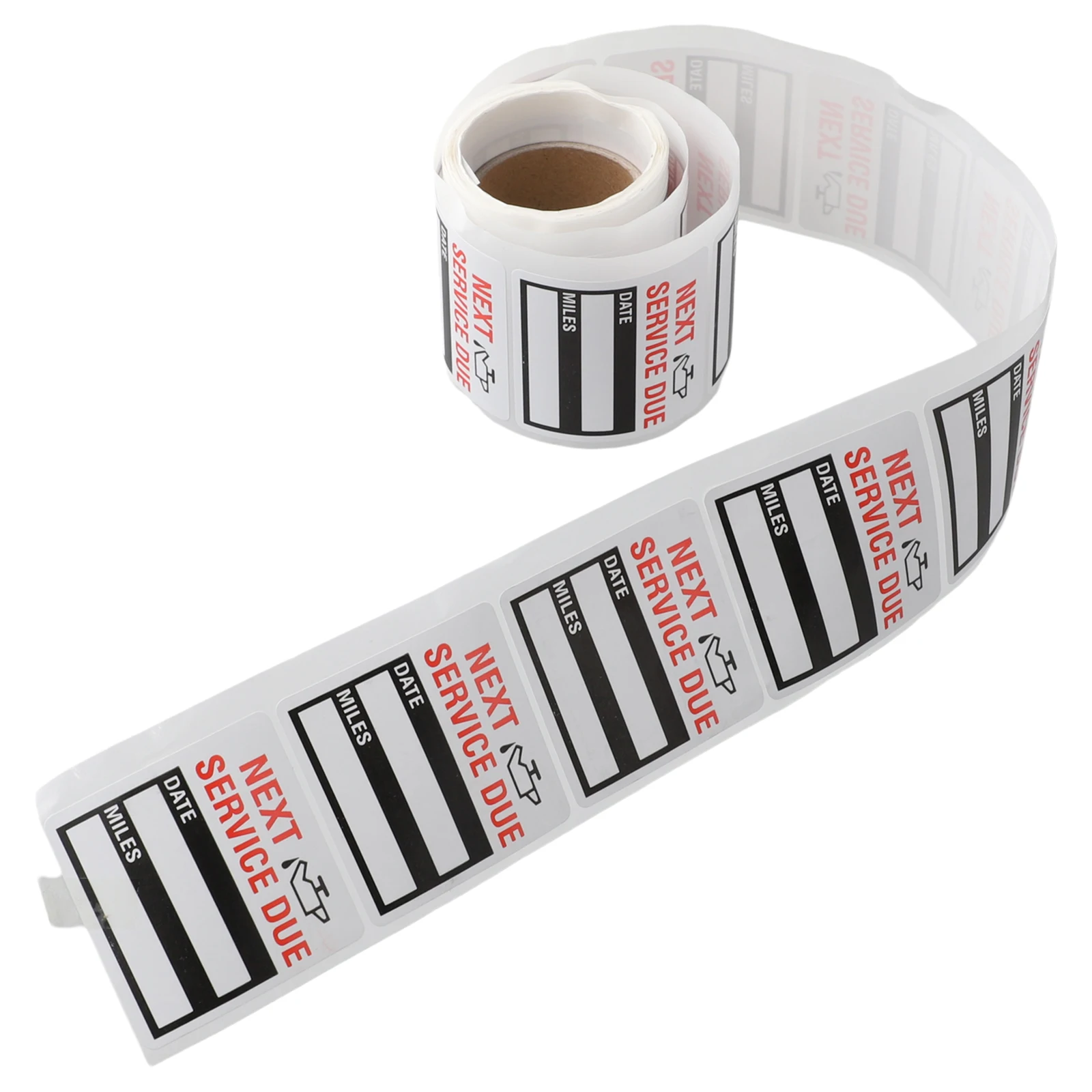 Car Service Reminder Labels Oil Change 100 per Roll Clear Stock Casement Lite Material 2 x 2 Inch Repositionable