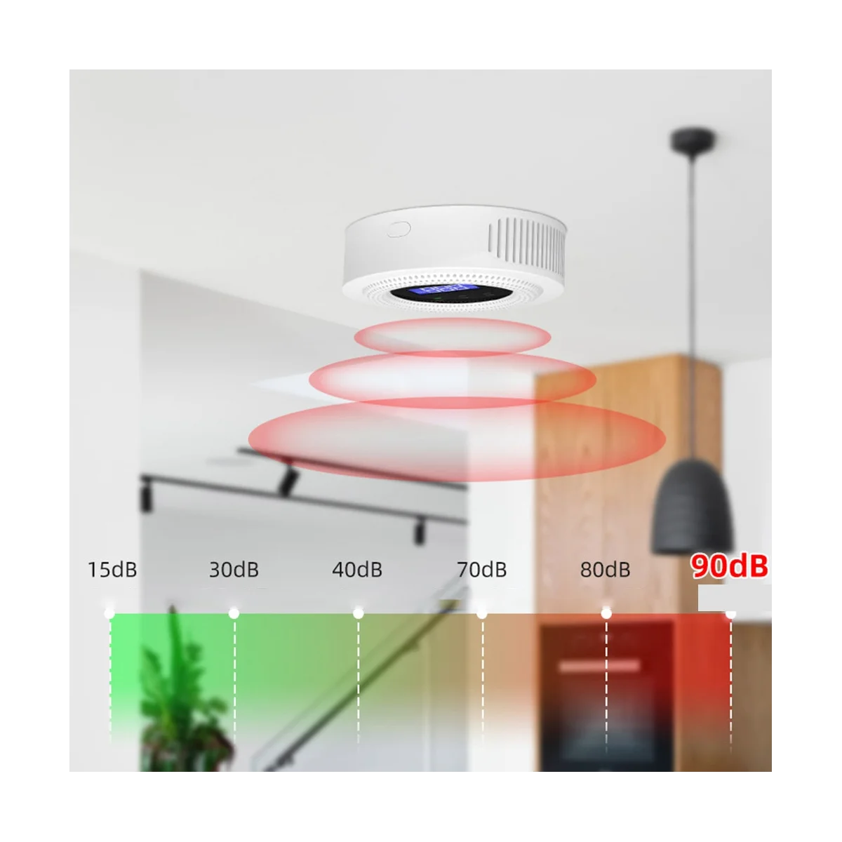 Tuya WiFi Natural for Gas Leak Detector LPG Leakage Sensor Sound Alarm & 433MHz Remote Control Protection Security