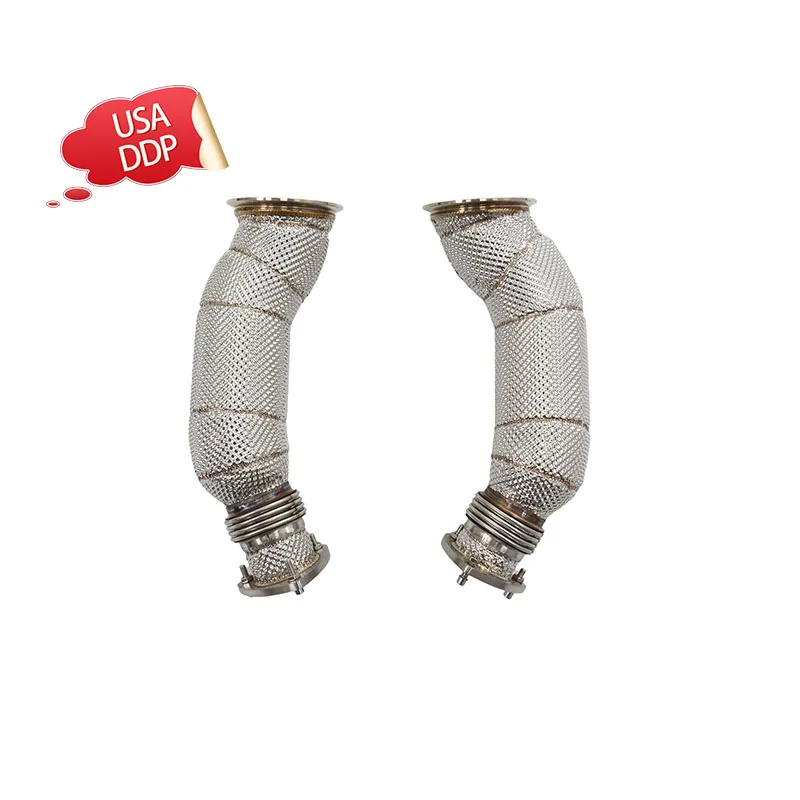 

ING SS304 Exhaust downpipe for Aston Martin DB11 5.2T Heat Shield Convert Header Performance car Accessories tool