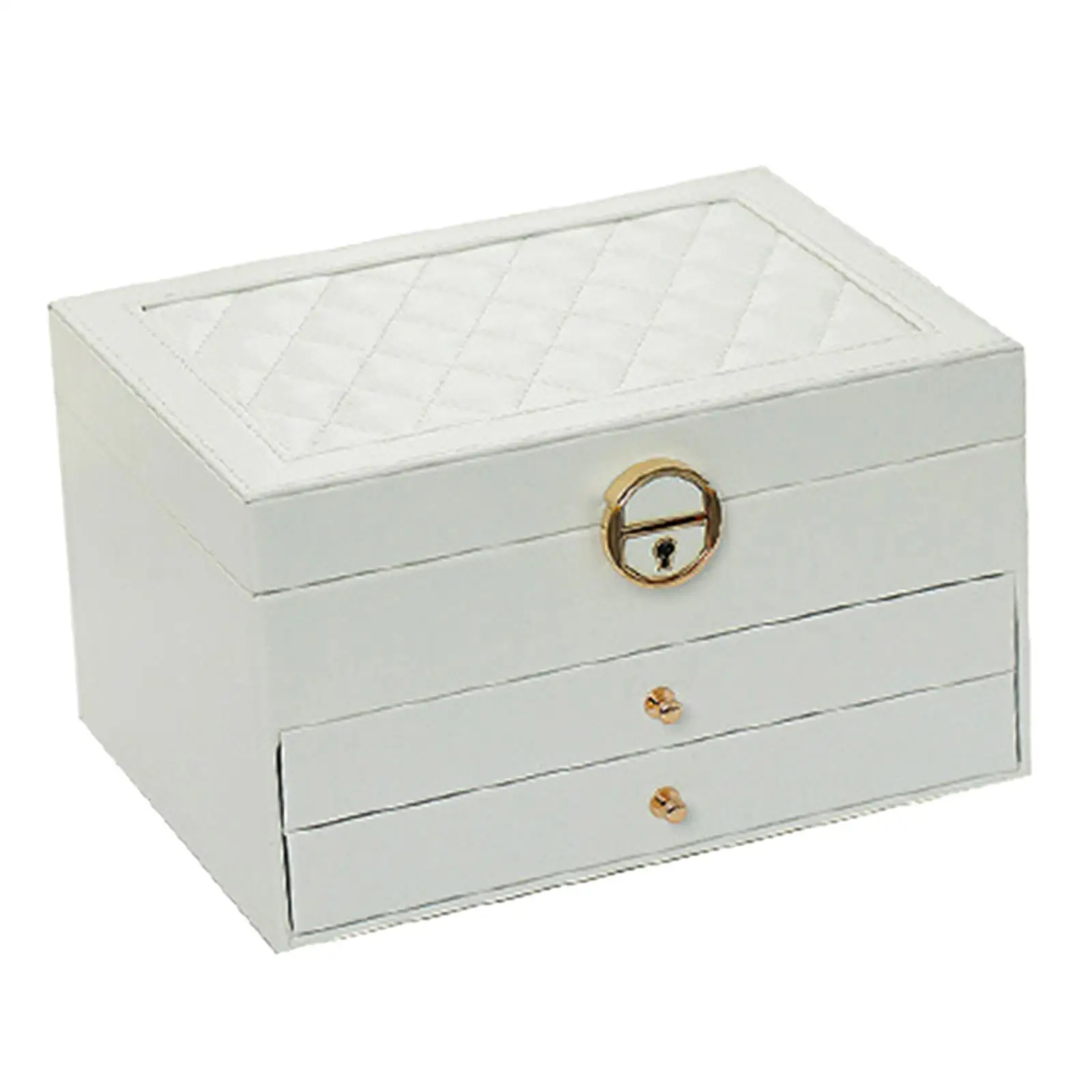3-Layer Jewelry Organizer Box Holder for Cufflinks Christmas Travel