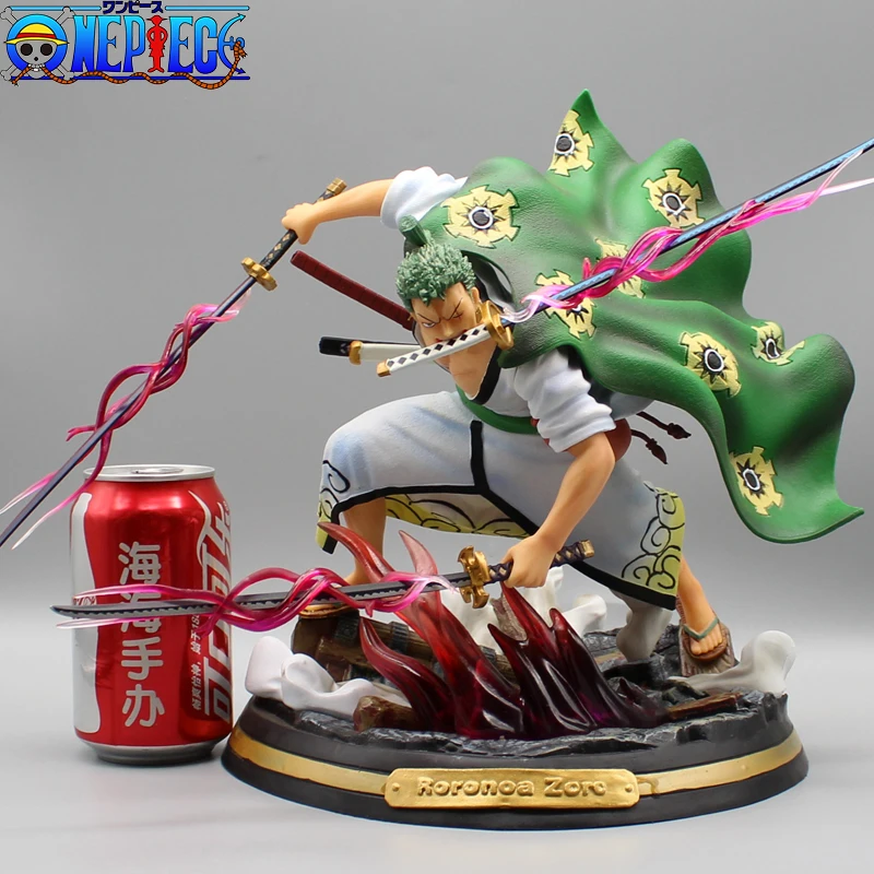 

31cm Anime One Piece Cafe Mk Wano Country Sauron Figure Model Collector'S Edition Sauron Kimono Gk Three Swords Statue Model