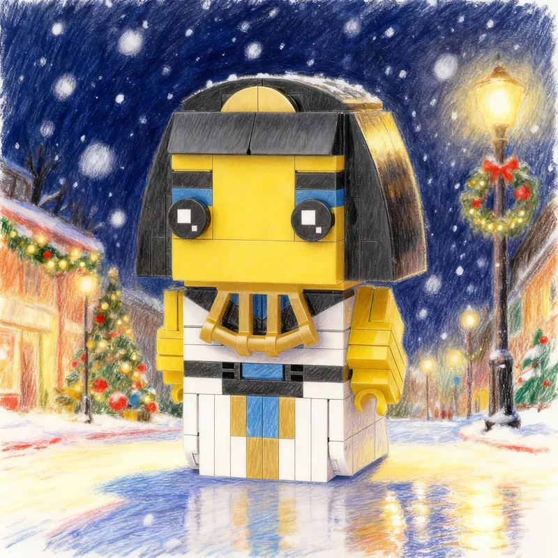 

163pcs MOC Egyptian Queen Brickheadz Model Building Blocks Architecture Toys DIY Idea Education Brick Festival Gift