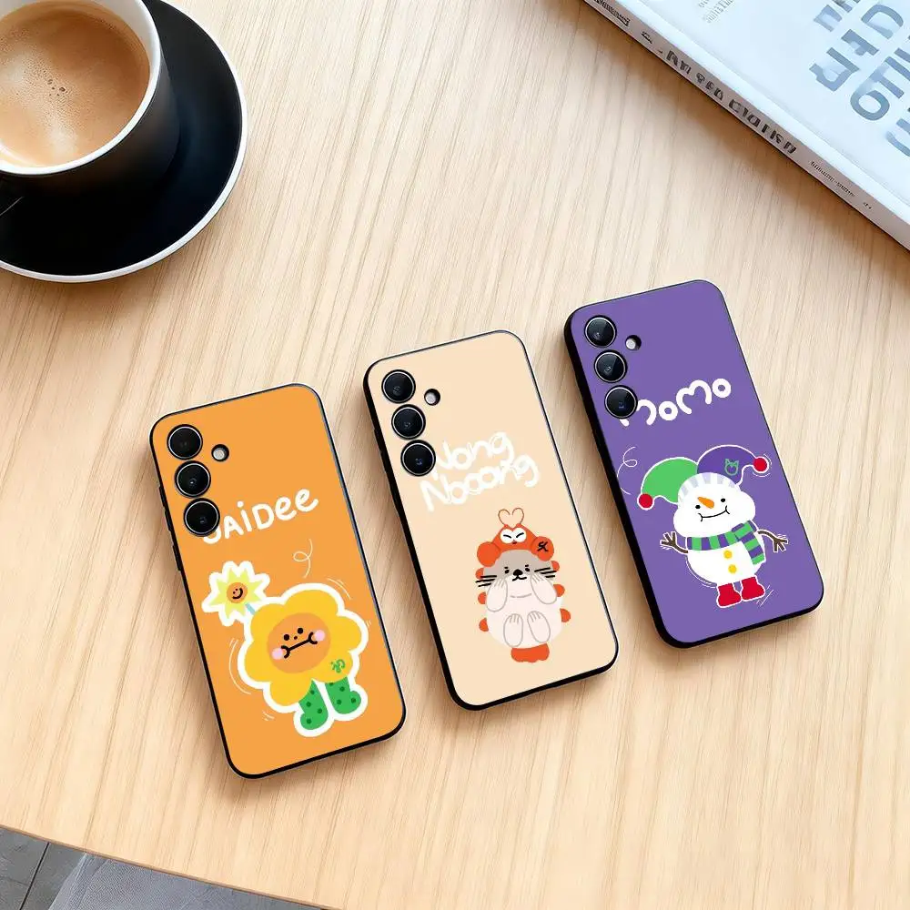 Mascots-S GMMTV Cartoon  Phone Case For Samsung Galaxy A73,A72,A71,A70,A53,A52,A51,Soft Silicone Black Cover Gift
