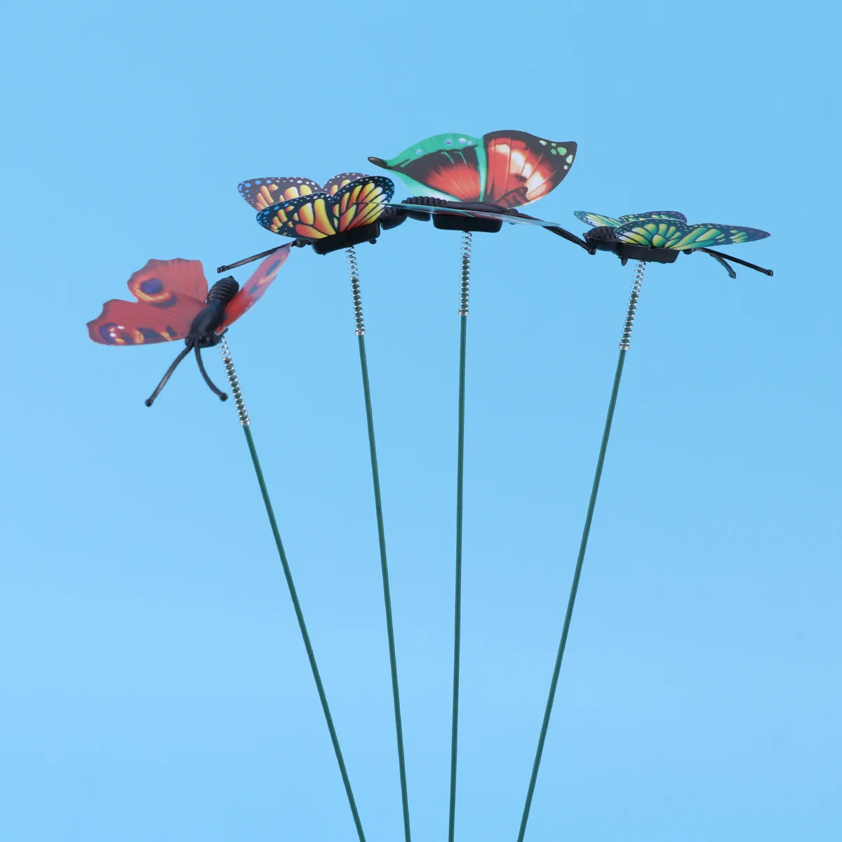 

50pcs Artificial Butterfly Set Stick Decor For Grassland Store Pvc Environmentally Friendly Decorative Props