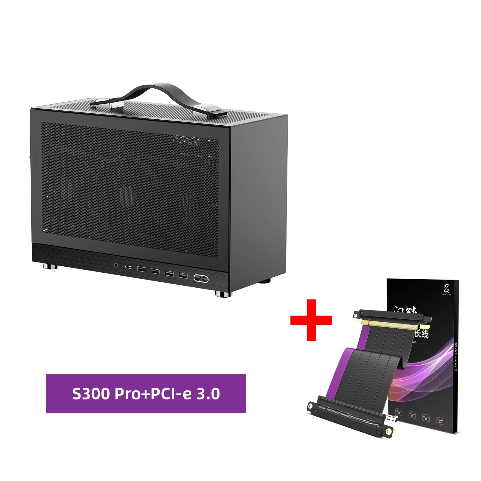 Shiny Snake S300 Mini-ITX PCケース Shiny Snake S300 Pro - 8.5L MESH ITX Chassis - Support 3 Cooling