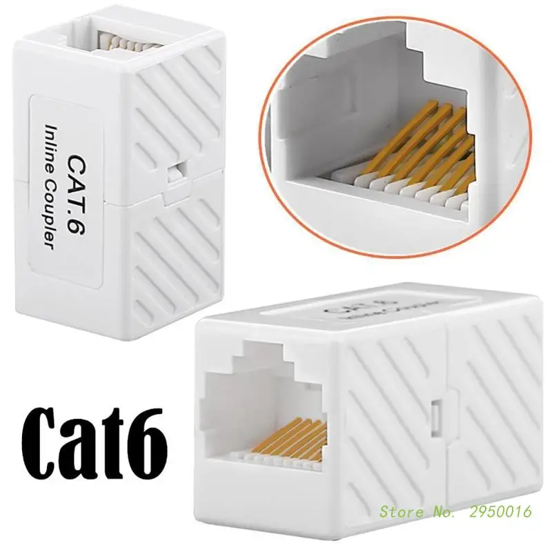 1pc RJ45 Network Cable Connector Cat6A Cat6 Cat5e RJ45 Ethernet Coupler Female to Female Network Cable Extender Adapter