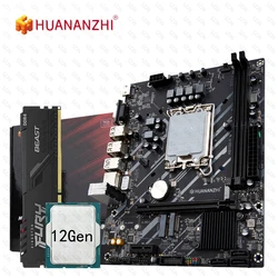 HUANANZHI H610 Motherboard Kit with Core 12Gen Support DDR4 Max 64GB Memory Desktop RAM LGA 1700 Motherboard Set