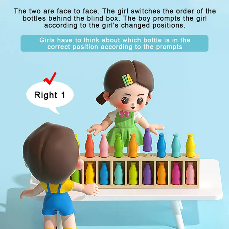ชุดเกมปริศนาขวดจับคู่สี 20 สี เกมฝึกความจำและตรรกะ เกมกระดานกลยุทธ์ ของขวัญสำหรับงานปาร์ตี้ ฮาโลวีน และคริสต์มาส