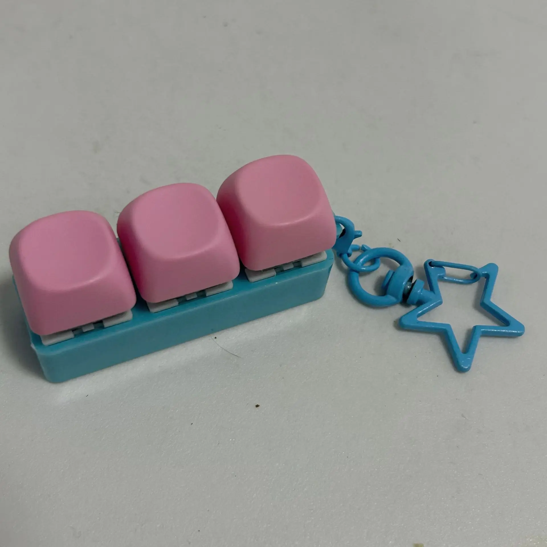 New Macaron Mechanical Keyboard Decompression Toys Triple Keyboard Shaft Tester Office Fun Finger Press Relaxation Fidget Toys