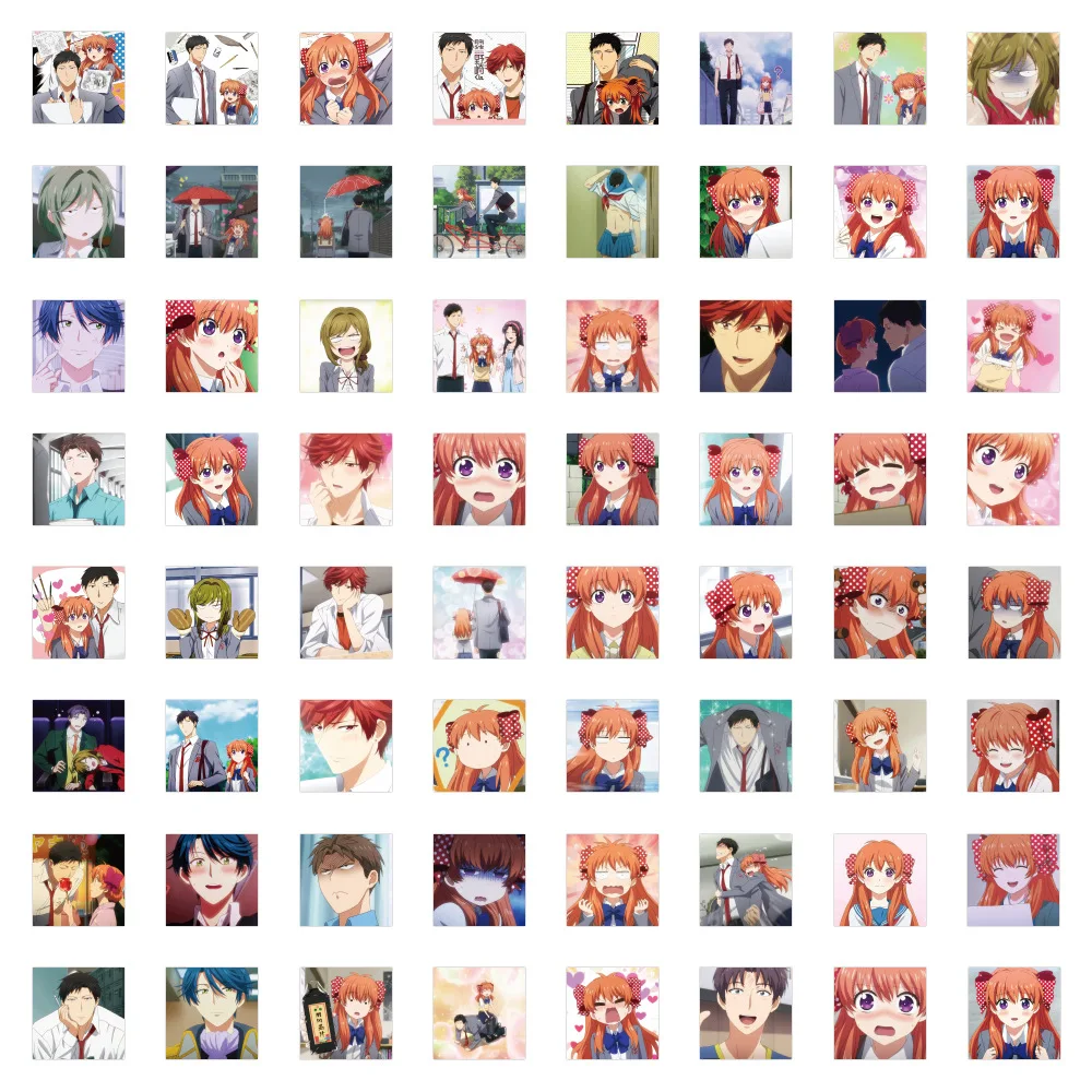 60PCS 월간 잡지 소녀 Nozaki Jun 만화 장식 가방 노트북 자동차 재료 스티커