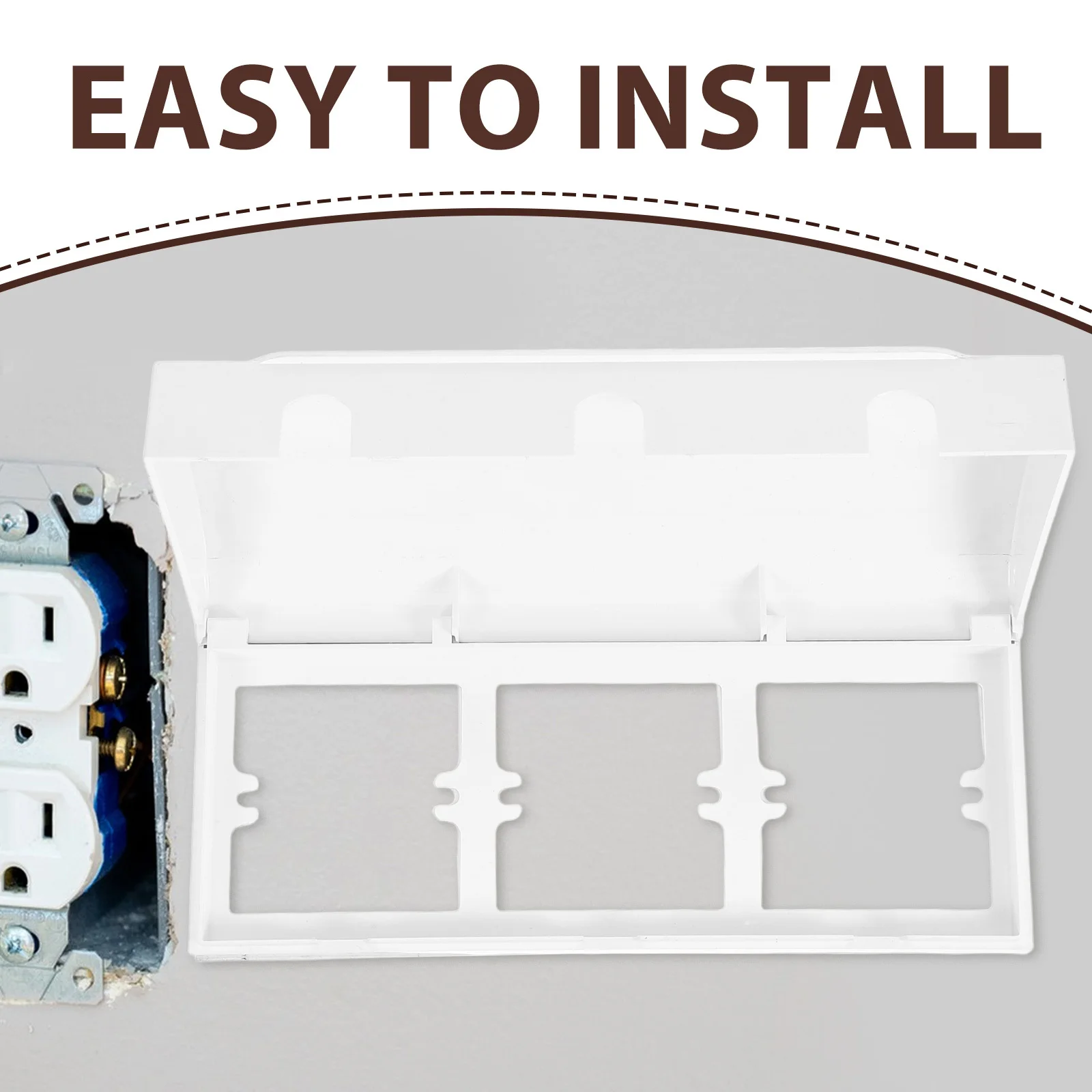 2 قطعة المطبخ الحمام مقاوم للماء التبديل المقبس غطاء صندوق الثلاثي Splashproof واقية مقبس كهربائي