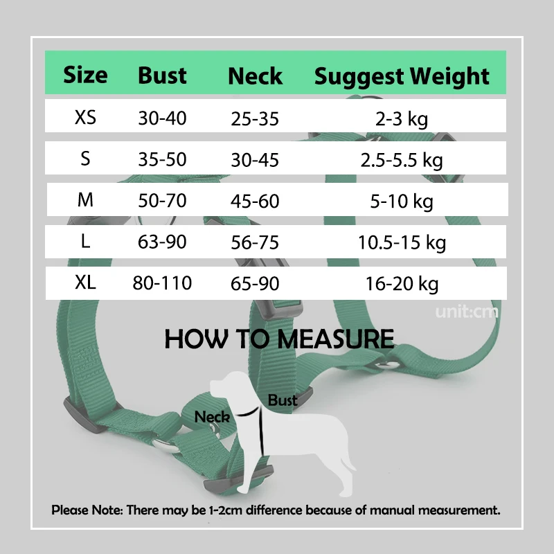 حزام حيوان أليف مقاوم للانفجار ، تسخير كلب على شكل H ، حزام صدر ناعم ، جر كلب متوسط ، كبير ، متين ، نايلون ، ملحقات مقود حيوان أليف