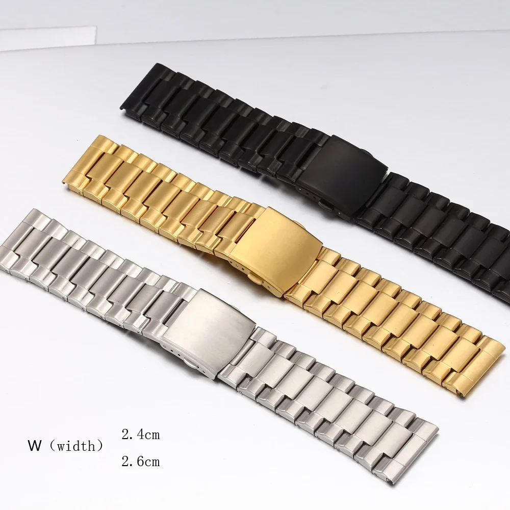 22pcs Hot 24mm 26mm Watchband for Diesel Watch Strap Silver Black Gold Stainless Steel Men's Watch Band Wholesale Dropshipping