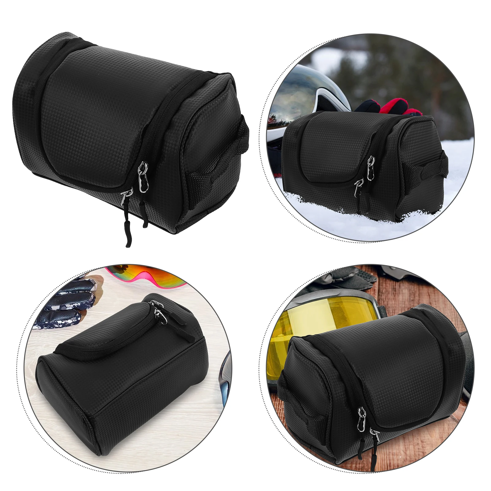 

Ski Glasses Bag Protective Goggle Case Motorcycle Storage Snowboard Black Pouch Goggles