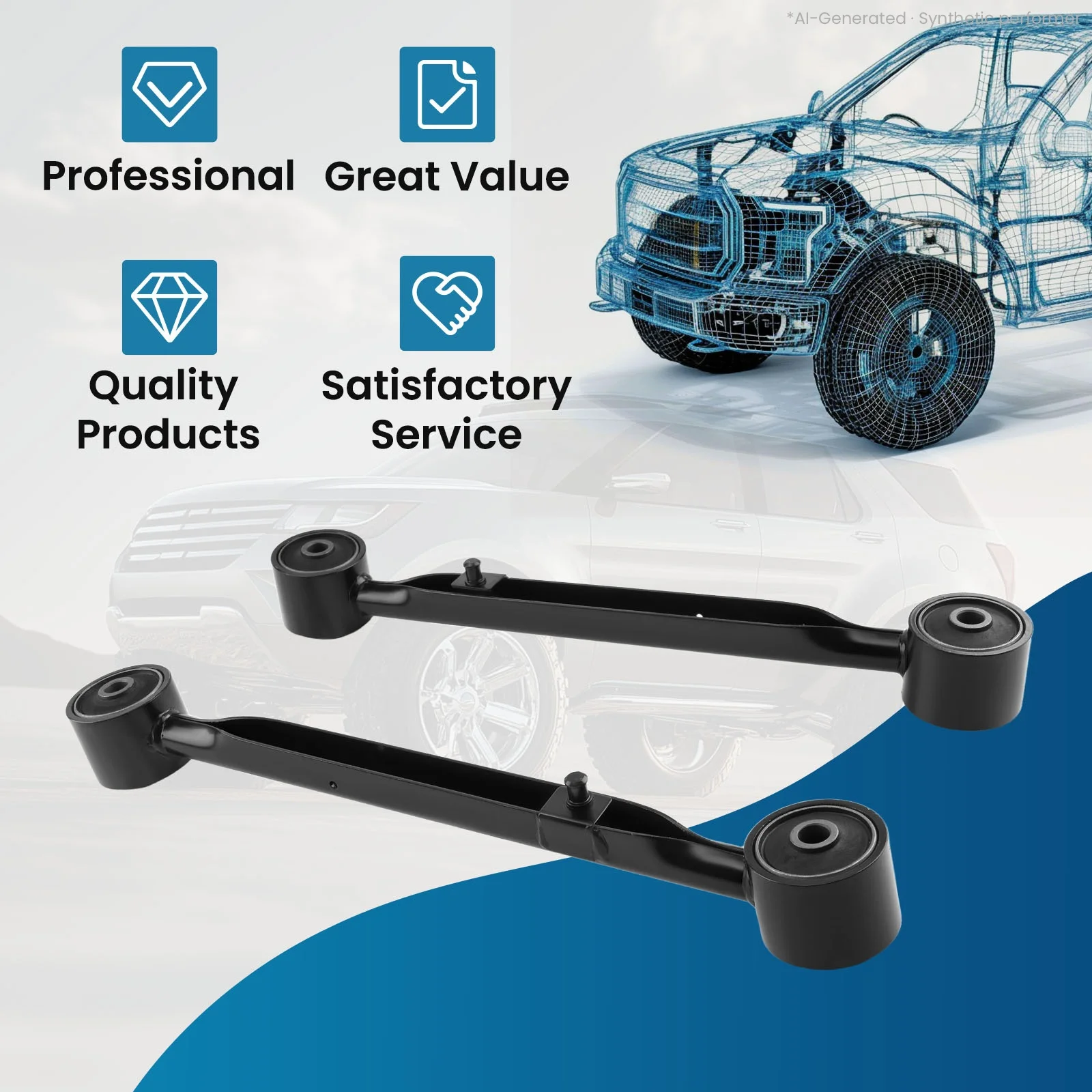 Rear Upper Control Arms for Chevy Trailblazer GMC Envoy Bravada 9-7x 2002-2009
