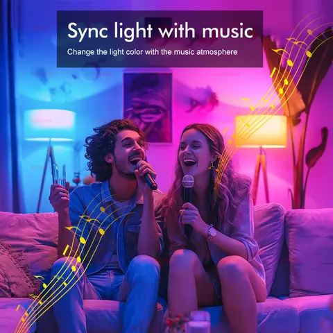 Tuya Smarta LED-lampor 220V 110V 15W 20W Bluetooth/Wifi E27 Alexa LED-lampa RGB Smart Life-app Google Assistant Röststyrning 10 best sales Tuya Smart-lampa - №8
