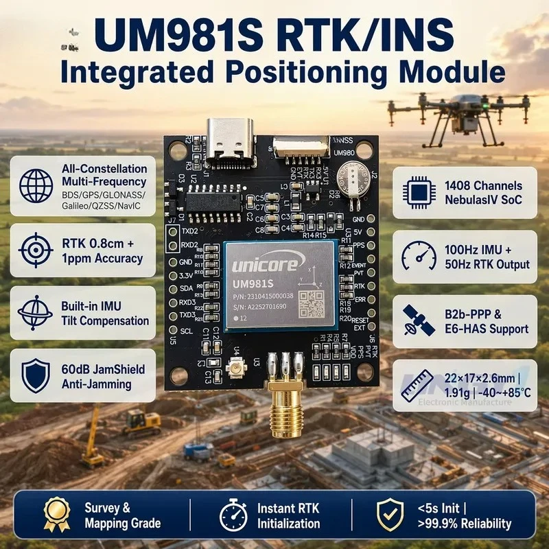 UM980/UM981/UM982 Integrated Global Positioning System Module with BDS Global Positioning System GLONASS Galileo Qzss Full
