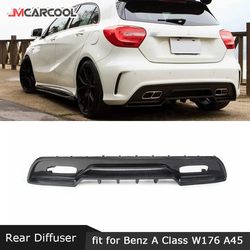 

JMCARCOOL For Mercedes Benz A Class W176 A250 A260 A45 Sport 2013-2015 Rear Lip Diffuser Carbon Fiber Back Bumper Protector