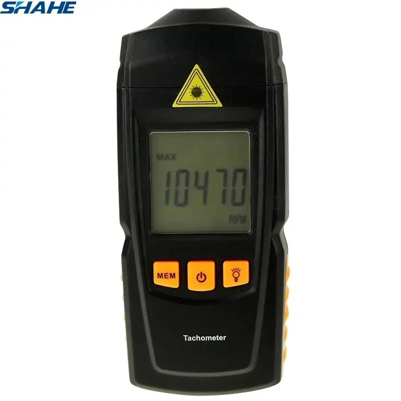 Shahe 2.5-999.9rpm Digital Handheld Tachometer Electronic Tachometer With Laser Point Speed Measuring Instruments