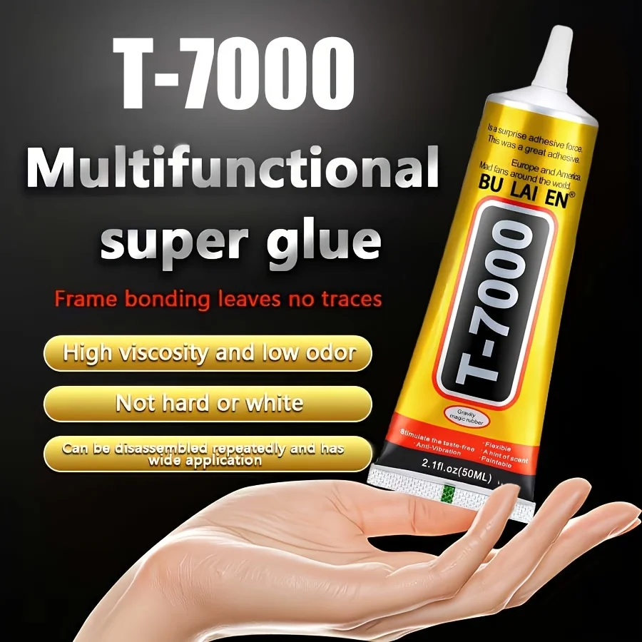 Transparent B7000/Black T7000 Adhesive for Jewelry, Mobile Phones, Metal, Plastic, and Shoes – Waterproof