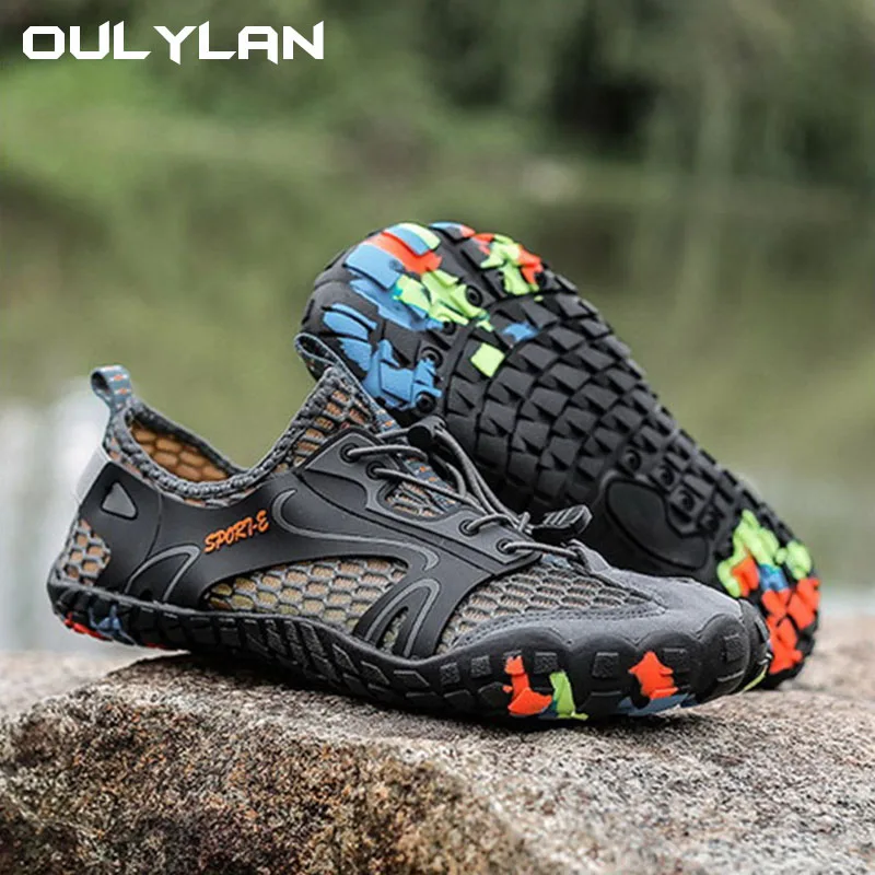 Summer Sports Shoes Outdoor Breathable Lightweight Beach Hiking Anti Slip Shoes Men Women Water Footwear Oversized Size 35-47