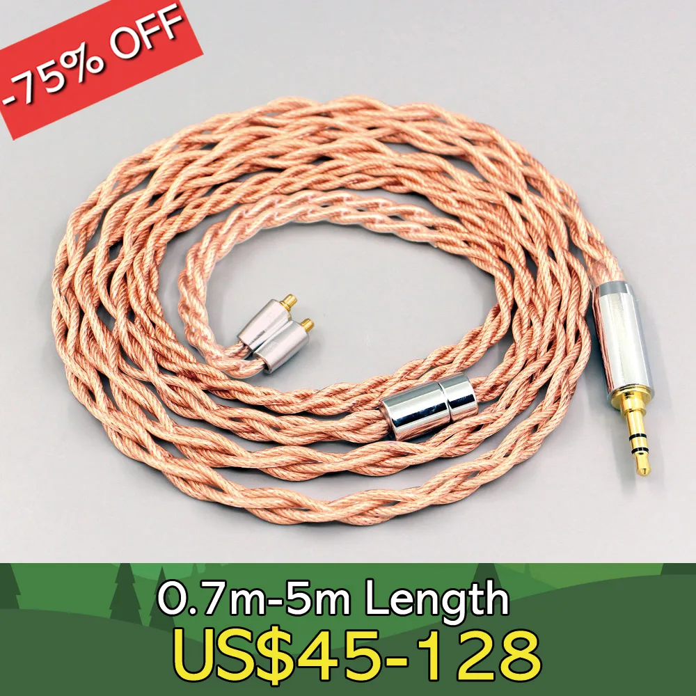 

Graphene 7N OCC Shielding Coaxial Mixed Earphone Cable For Dunu T5 Titan 3 T3 (Increase Length MMCX) 4 cores 1.8mm LN007749