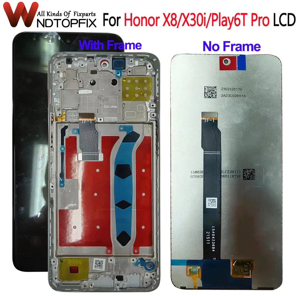 

6.7'' For Huawei Honor X8 LCD Display Touch Screen Digitizer Assembly Replacement Parts X30i For Honor Play 6T Pro LCD Screen