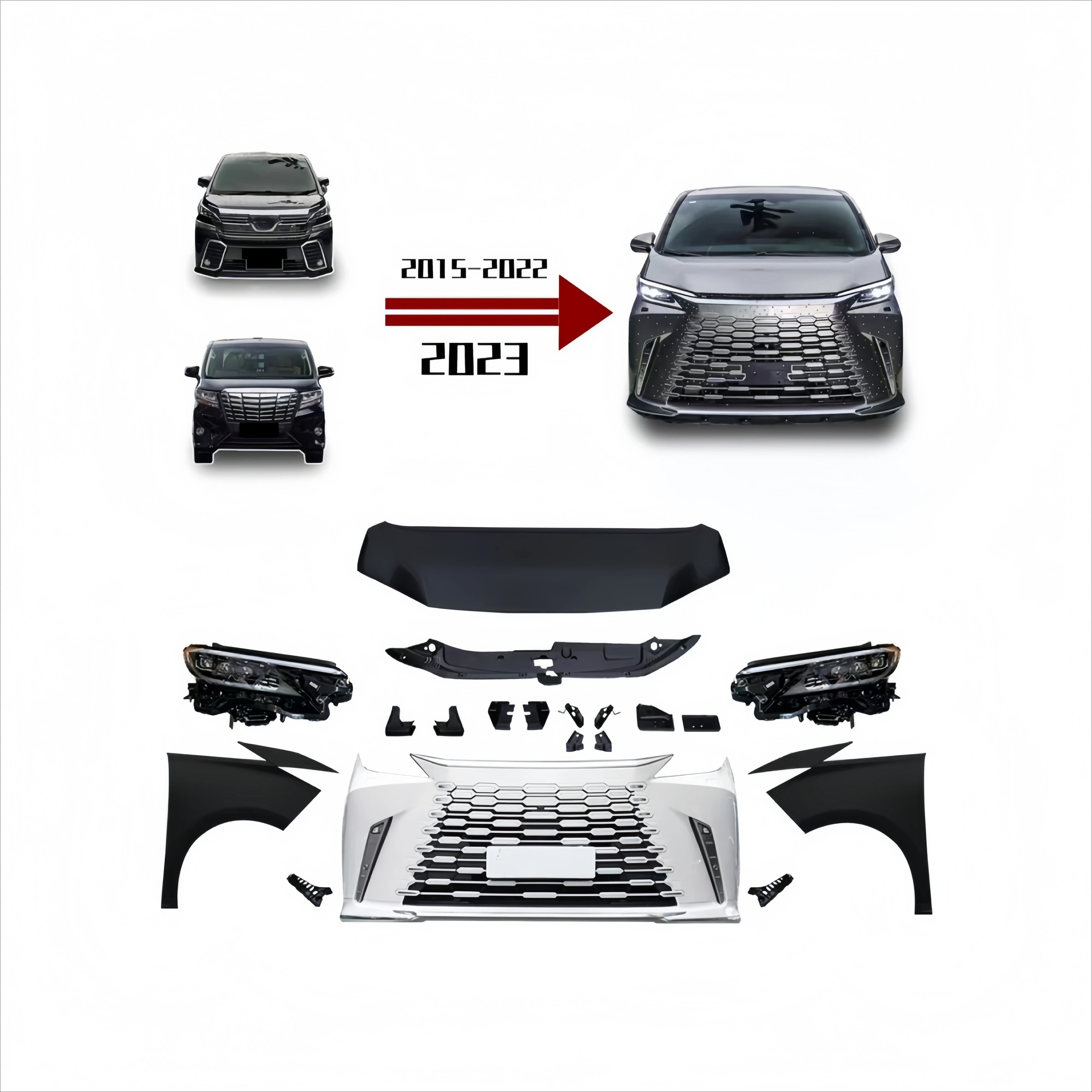 

Для обновленного бампера LM серии Alphard 30.