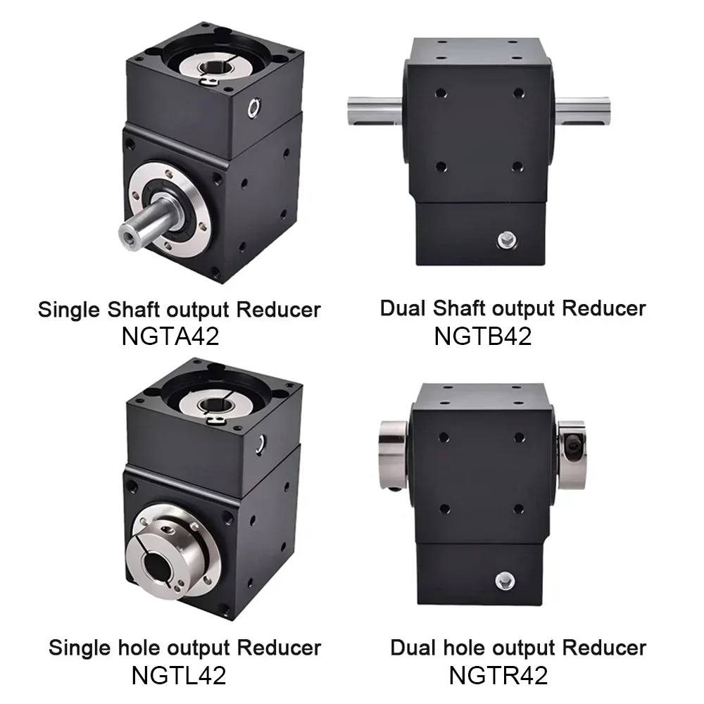 Precision Commutator Right Angle Steering Gear 5mm/8mm Input Gearbox For Nema 17 Stepper Motor 40mm Servo Cross Shaped Reducer