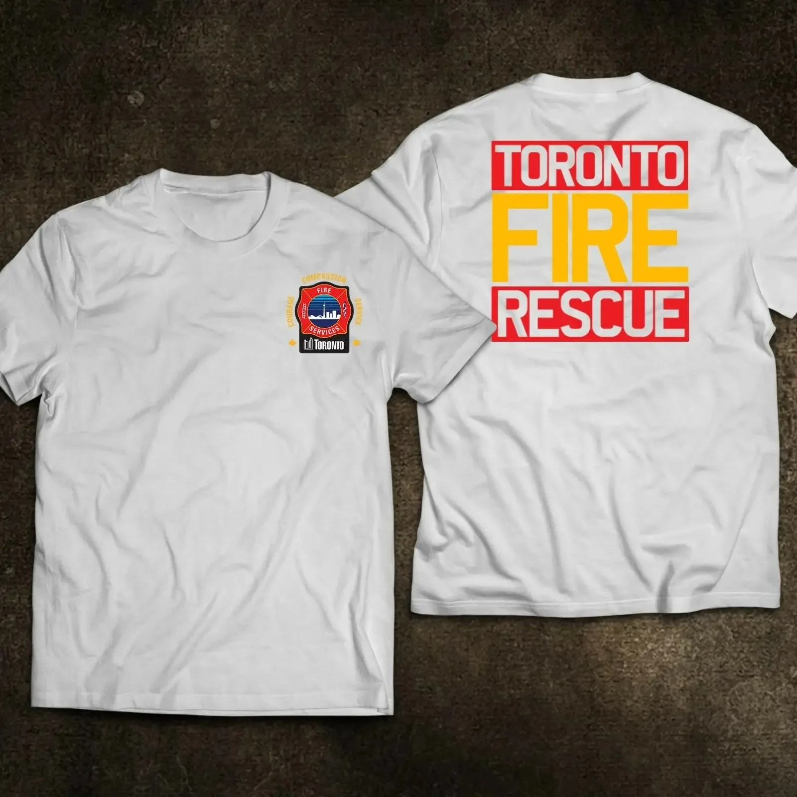 Toronto Canada Firefighter Fire Department Fire Rescue T-Shirt 100% Cotton O-Neck Short Sleeve Casual Mens T-shirt Size S-3XL