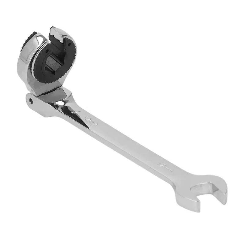 

ABKP-Ratcheting Tubing Brake Line Wrench 12Mm 72 Teeth Adjustable Angle Steel Oil Pipe Open Ratchet Wrench Tool