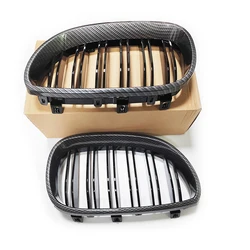 Car Grill Fit For BMW 1 Seriers E81 E87 E82 E88 2008-2011 Coupe Convertible Carbon Fiber Style Coup Racing Grilles Accessories