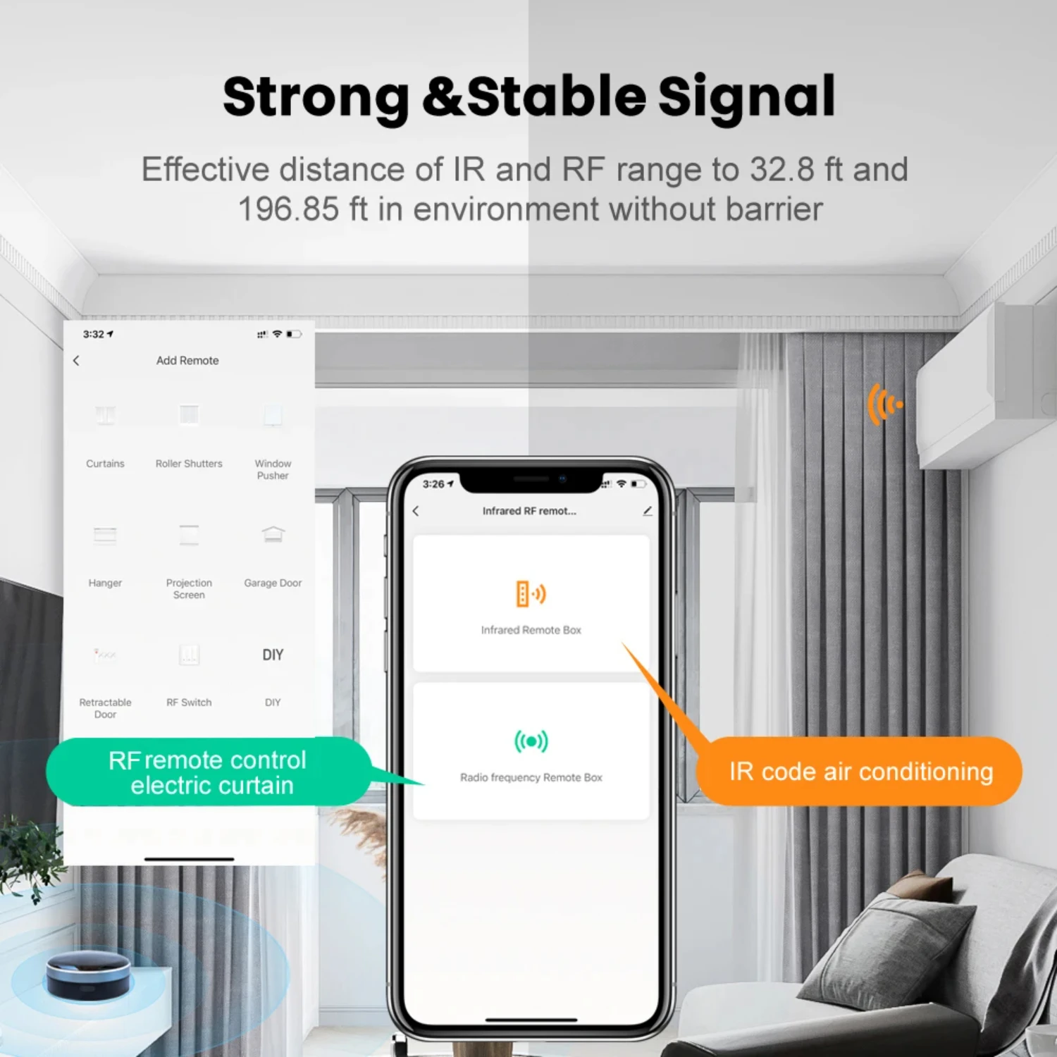 Perfect Advanced Smart WiFi RF IR Remote Control for TV, AC, Curtains, Roller Shutter. Ideal Home Automation Device for Smart an
