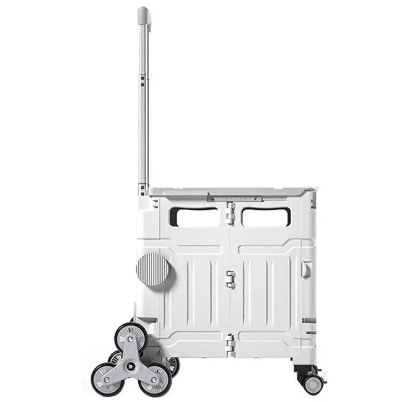 Shopping Cart Small Pull  Folding Shopping Cart Home Light Portable Picnic Express Small Cart Hand Pull Rod Trailer Artifact