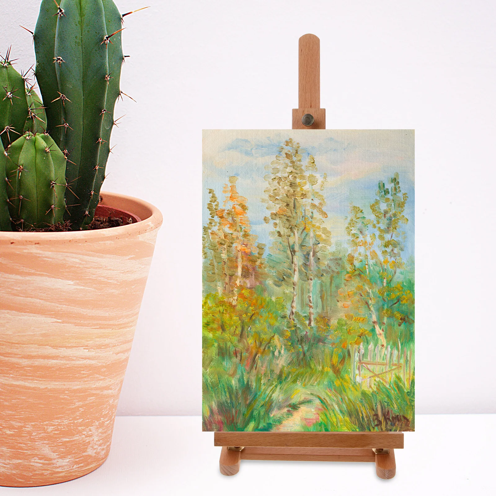 

Solid Wood Easel Stand Painting Display Rack Portable Drawing Easel for Artist Sketching Outdoor Classroom Use