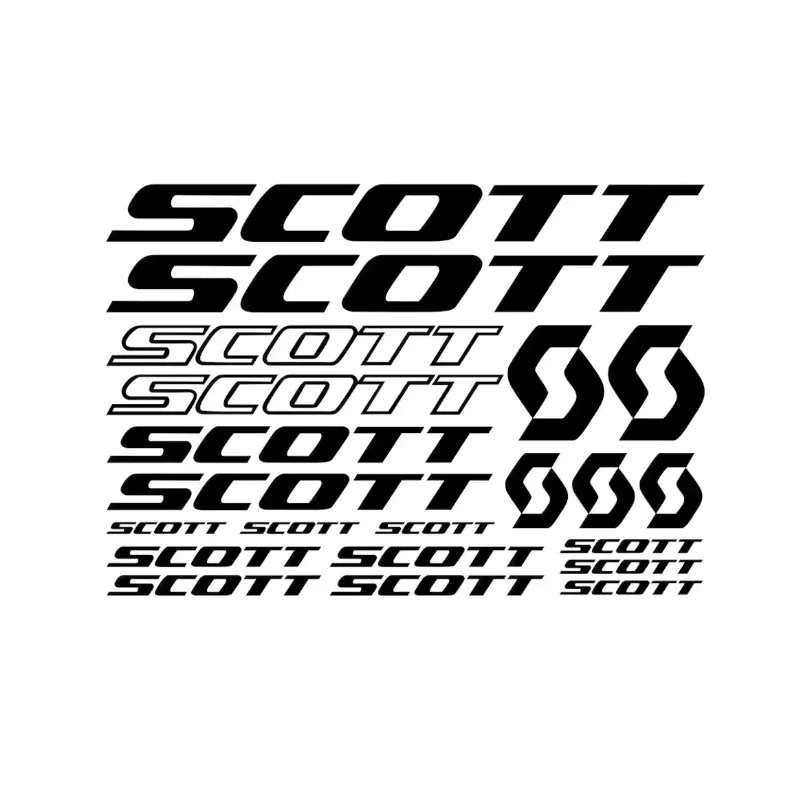 21Pcs Scott Style Bike Frame Sticker Set Waterproof Vinyl Decal for Bicycle Cycling 32x22cm
