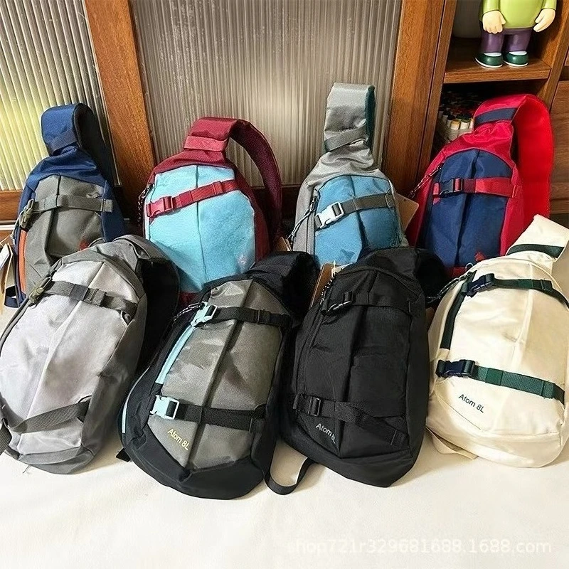 Men's and women's chest bags, 8L large capacity outdoor sports waterproof backpack, leisure hiking backpack, cycling backpack