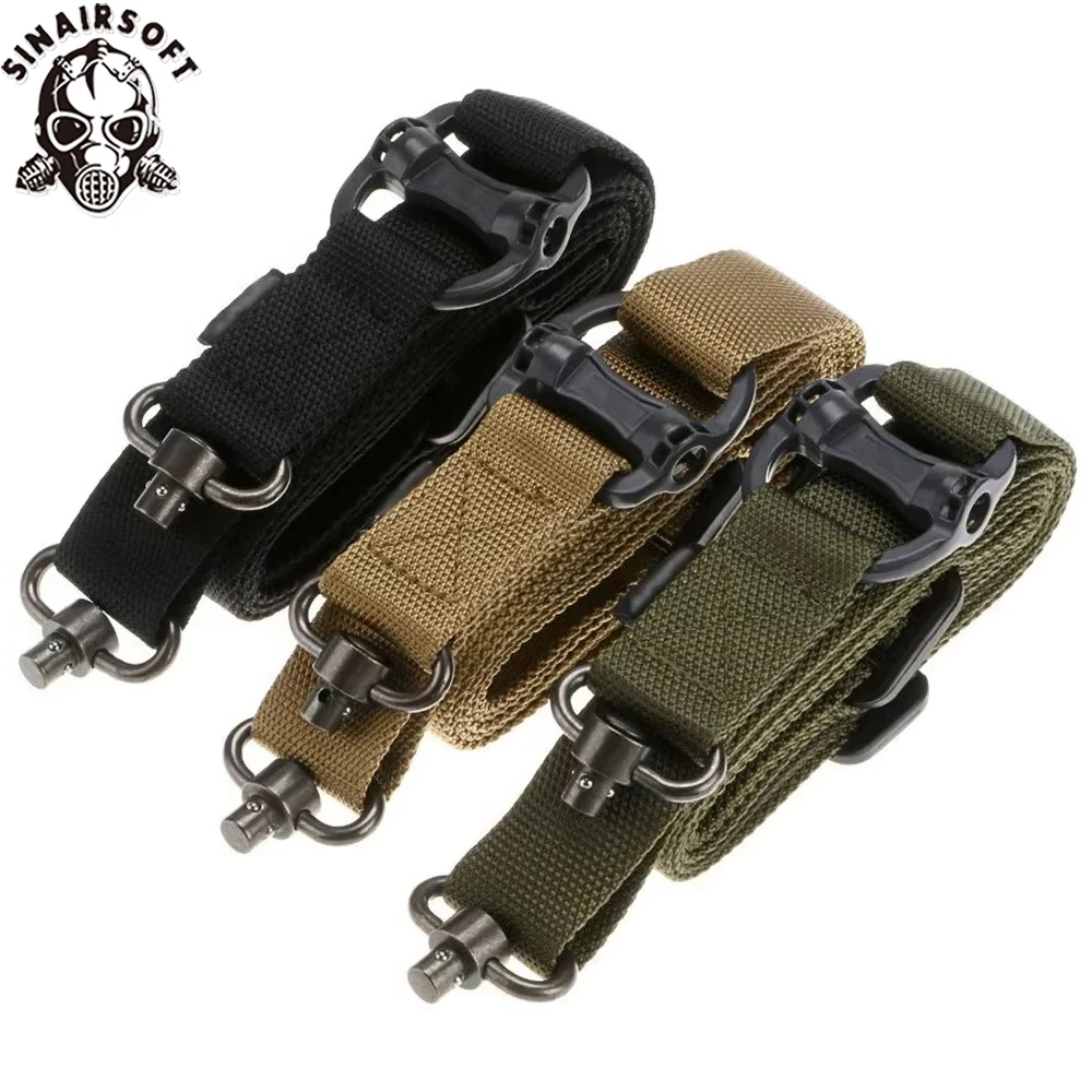 Tactical Adjustable MS4 Quick Detach QD Metal Swivel 2 Point Multi Mission Rifle Sling Quick Release Single Point Rifle Sling