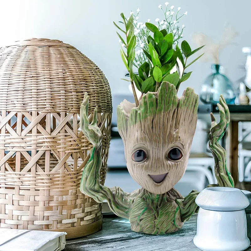 Popular Groot Flower Pot Plants Basin Home Office Decoration Figurines  Handmade Miniature Model Action Figure Tree Man Ornament - AliExpress 15